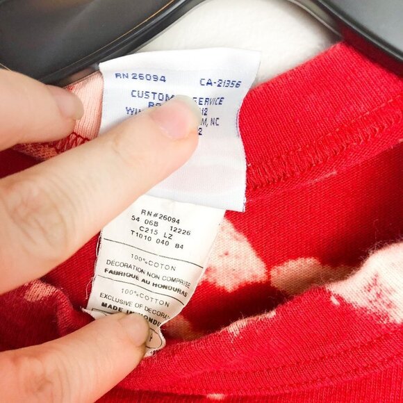 Champion Wisconsin Badgers Crewneck Tie Dye T shirt Small Red - Picture 6 of 7